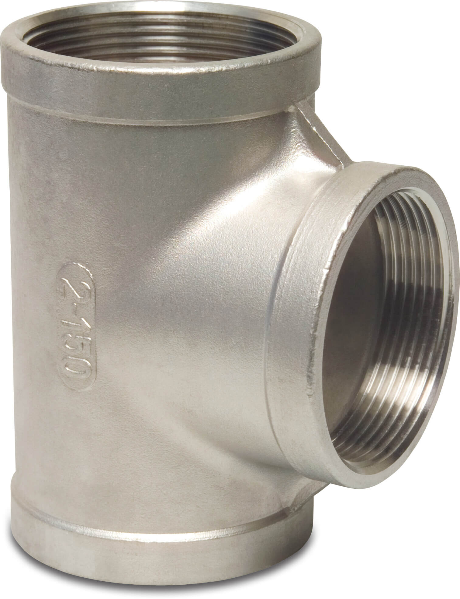 Profec Nr. 130 T-stuk 90° RVS 316 3/4" binnendraad 16bar
